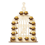 Wooden Chocolate Display Stand Bird Cage Style Dessert Display Shelves Decoration for Wedding Party Decoration - Extra Image