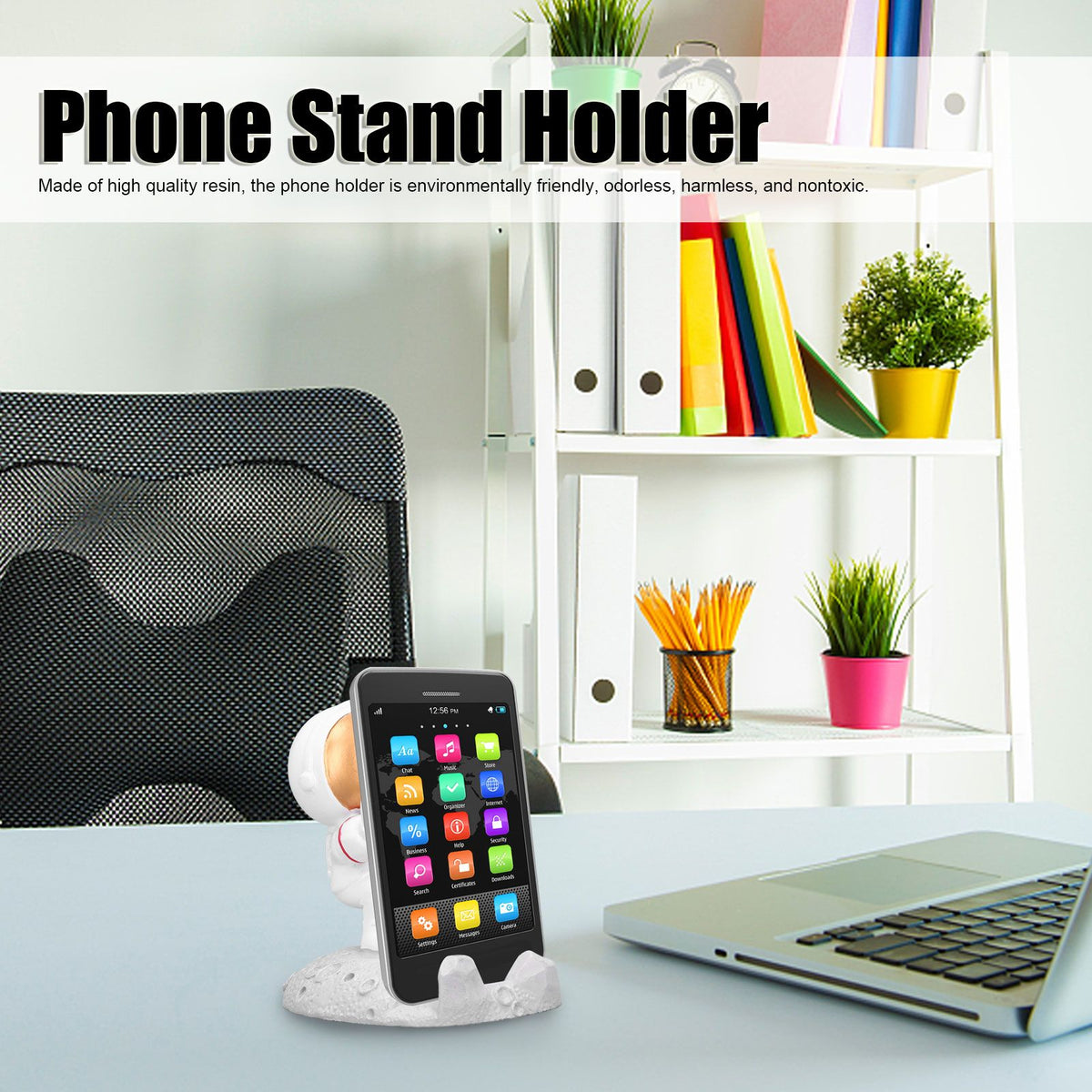 Mobile Phone Holder Astronaut Shape Exquisite Beautiful Environmentally Friendly Bracket OrnamentGolden Astronaut Push
