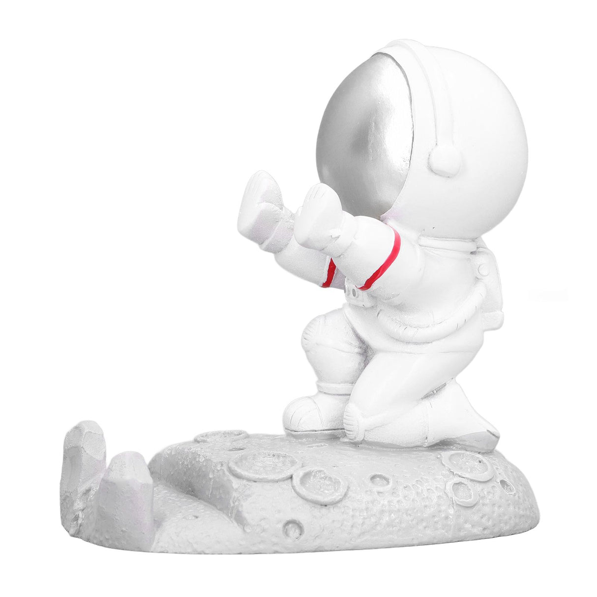 Mobile Phone Holder Astronaut Shape Exquisite Beautiful Environmentally Friendly Bracket OrnamentSilver Astronaut Push