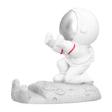 Mobile Phone Holder Astronaut Shape Exquisite Beautiful Environmentally Friendly Bracket OrnamentSilver Astronaut Push