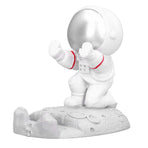Mobile Phone Holder Astronaut Shape Exquisite Beautiful Environmentally Friendly Bracket OrnamentSilver Astronaut Push