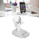 Mobile Phone Holder Astronaut Shape Exquisite Beautiful Environmentally Friendly Bracket OrnamentSilver Astronaut Push