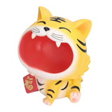 Resin Animal Storage Decoration Big Mouth Animal Statue Key Holder for Living Room Bedroom OfficeLucky Tiger - Side View