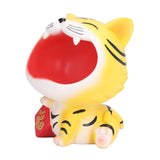 Resin Animal Storage Decoration Big Mouth Animal Statue Key Holder for Living Room Bedroom OfficeLucky Tiger - Top-Down View