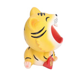 Resin Animal Storage Decoration Big Mouth Animal Statue Key Holder for Living Room Bedroom OfficeLucky Tiger