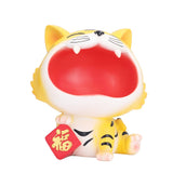 Resin Animal Storage Decoration Big Mouth Animal Statue Key Holder for Living Room Bedroom OfficeLucky Tiger