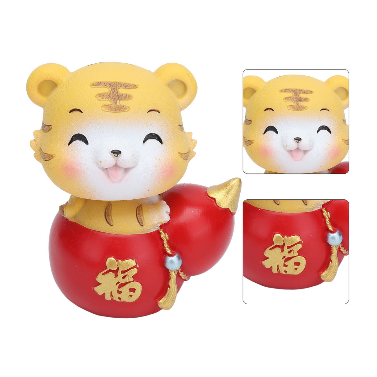 Tiger Ornament Premium Resin Cute Exquisite Bright Colors Durable Wide Application Tiger ToyBlessing Tiger