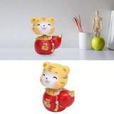 Tiger Ornament Premium Resin Cute Exquisite Bright Colors Durable Wide Application Tiger ToyBlessing Tiger