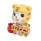 Tiger Ornament Premium Resin Cute Exquisite Bright Colors Durable Wide Application Tiger ToyPeace Tiger