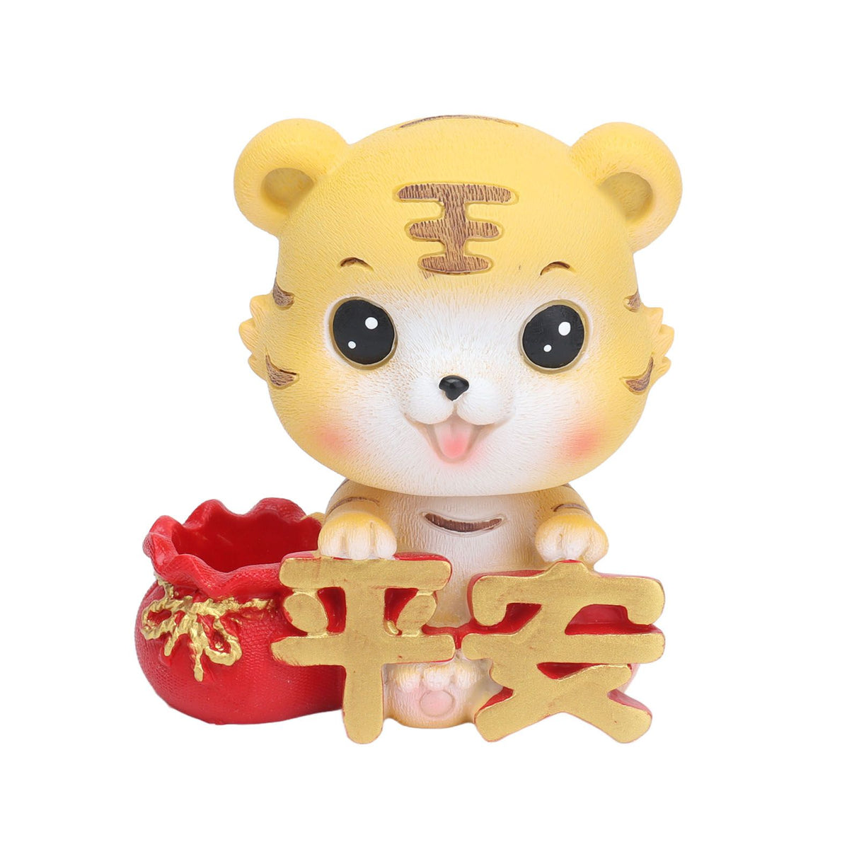 Tiger Ornament Premium Resin Cute Exquisite Bright Colors Durable Wide Application Tiger ToyPeace Tiger
