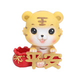 Tiger Ornament Premium Resin Cute Exquisite Bright Colors Durable Wide Application Tiger ToyPeace Tiger