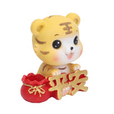 Tiger Ornament Premium Resin Cute Exquisite Bright Colors Durable Wide Application Tiger ToyPeace Tiger - Close-Up Angle