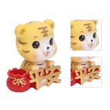 Tiger Ornament Premium Resin Cute Exquisite Bright Colors Durable Wide Application Tiger ToyPeace Tiger
