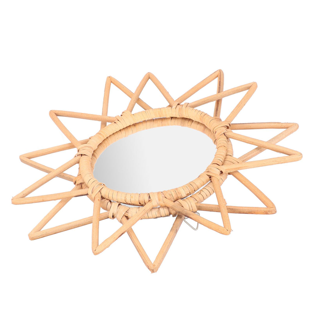 Rattan Innovative Art Decoration Makeup Mirror Retro Dressing Bathroom Wall Hanging MirrorStar