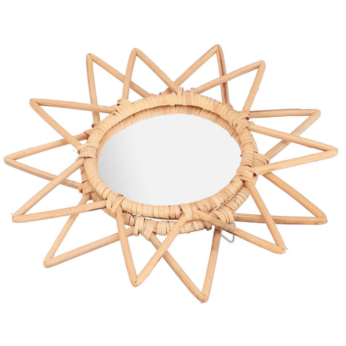 Rattan Innovative Art Decoration Makeup Mirror Retro Dressing Bathroom Wall Hanging MirrorStar
