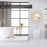 Rattan Innovative Art Decoration Makeup Mirror Retro Dressing Bathroom Wall Hanging MirrorStar