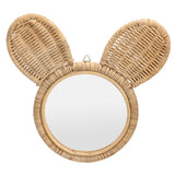Hanging Mirror High Definition Rattan Mirror Wall Decorative Makeup Mirror for Bathroom Hotel