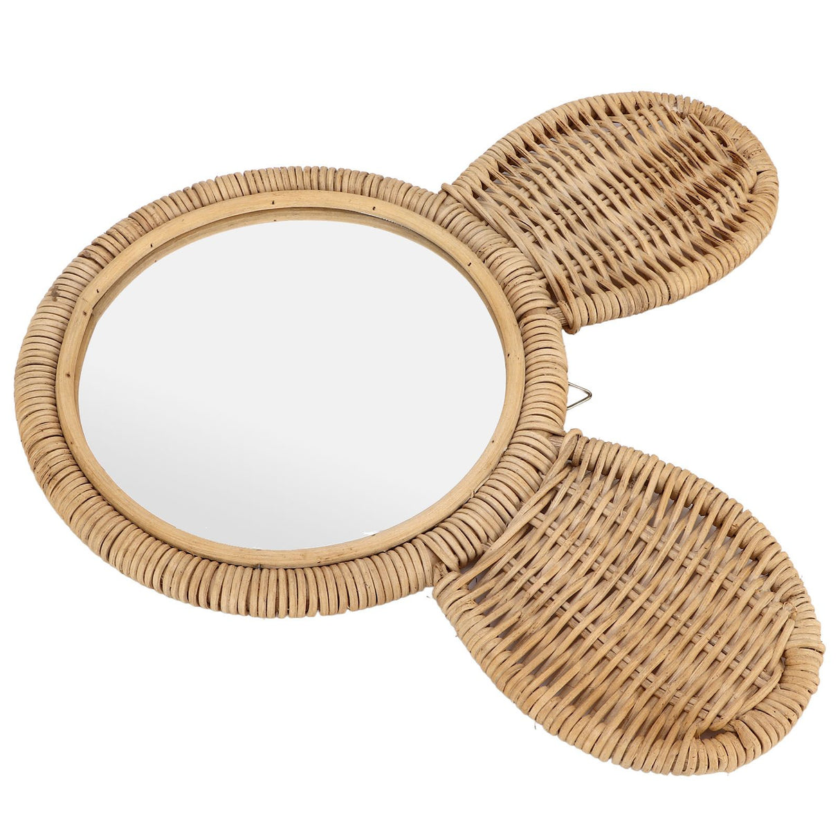Hanging Mirror High Definition Rattan Mirror Wall Decorative Makeup Mirror for Bathroom Hotel