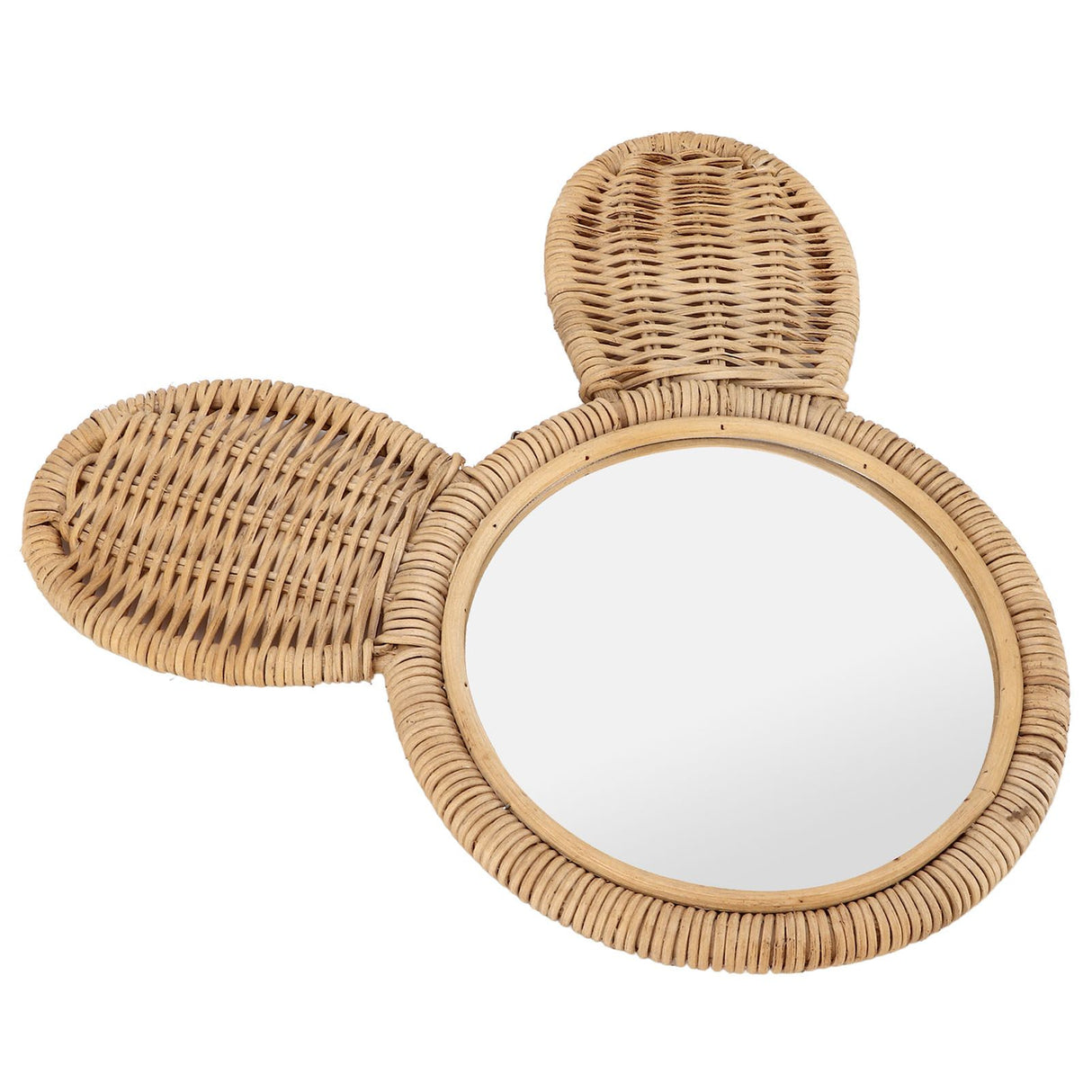 Hanging Mirror High Definition Rattan Mirror Wall Decorative Makeup Mirror for Bathroom Hotel