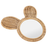 Hanging Mirror High Definition Rattan Mirror Wall Decorative Makeup Mirror for Bathroom Hotel