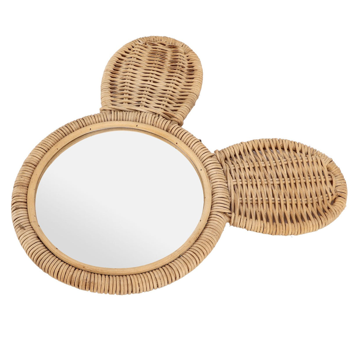 Hanging Mirror High Definition Rattan Mirror Wall Decorative Makeup Mirror for Bathroom Hotel