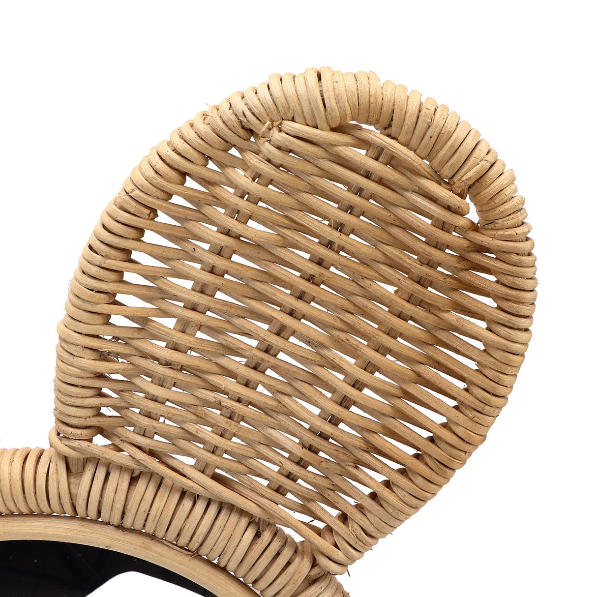 Hanging Mirror High Definition Rattan Mirror Wall Decorative Makeup Mirror for Bathroom Hotel