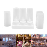 Candle Light Warm White Light LED Tea Light for Wedding Party Table Dining Room 100‑240VAU Plug