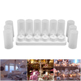 100‑240V Rechargeable Tealight Candle Lamp Reusable Flameless Cordless LED Candles LightsAU Plug