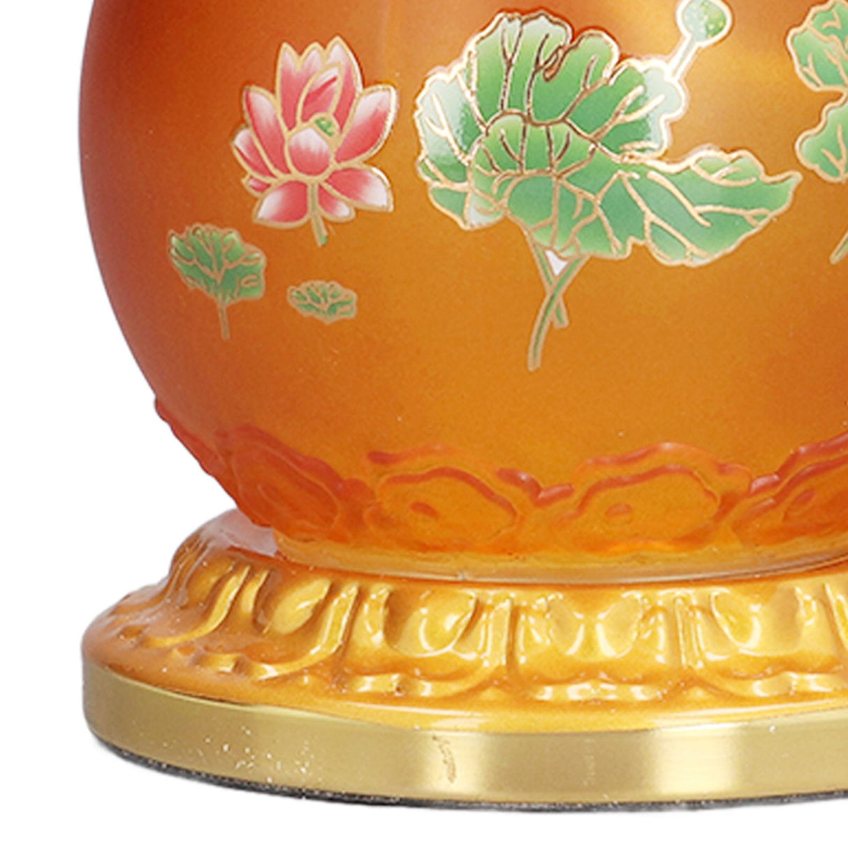 Buddhist Temple Flower Light Glazed Buddha Oil Lamp for Churches Temple Shops Sacrifices