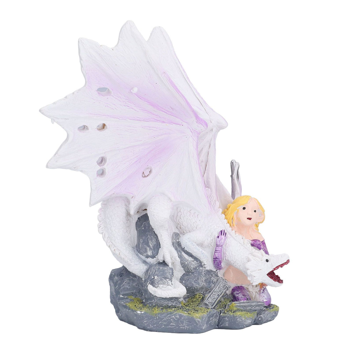 Dragon Girl Desktop Ornament Standing Sculpture Resin Bedroom Decoration Statue for Living Room Office