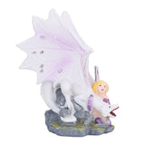 Dragon Girl Desktop Ornament Standing Sculpture Resin Bedroom Decoration Statue for Living Room Office