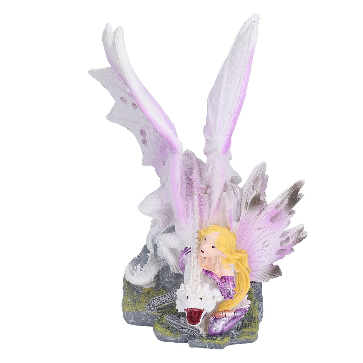 Dragon Girl Desktop Ornament Standing Sculpture Resin Bedroom Decoration Statue for Living Room Office