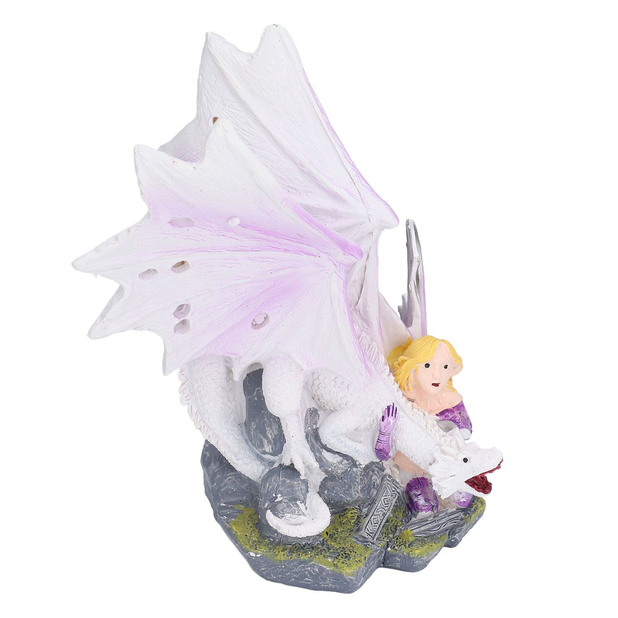 Dragon Girl Desktop Ornament Standing Sculpture Resin Bedroom Decoration Statue for Living Room Office