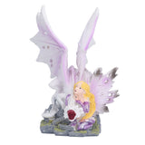 Dragon Girl Desktop Ornament Standing Sculpture Resin Bedroom Decoration Statue for Living Room Office