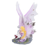 Dragon Girl Desktop Ornament Standing Sculpture Resin Bedroom Decoration Statue for Living Room Office