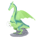 Resin Flying Dragon Statue Holding Ball Dragon Sculpture Decoration for Bedroom Study Room Garden Corridor Hallway