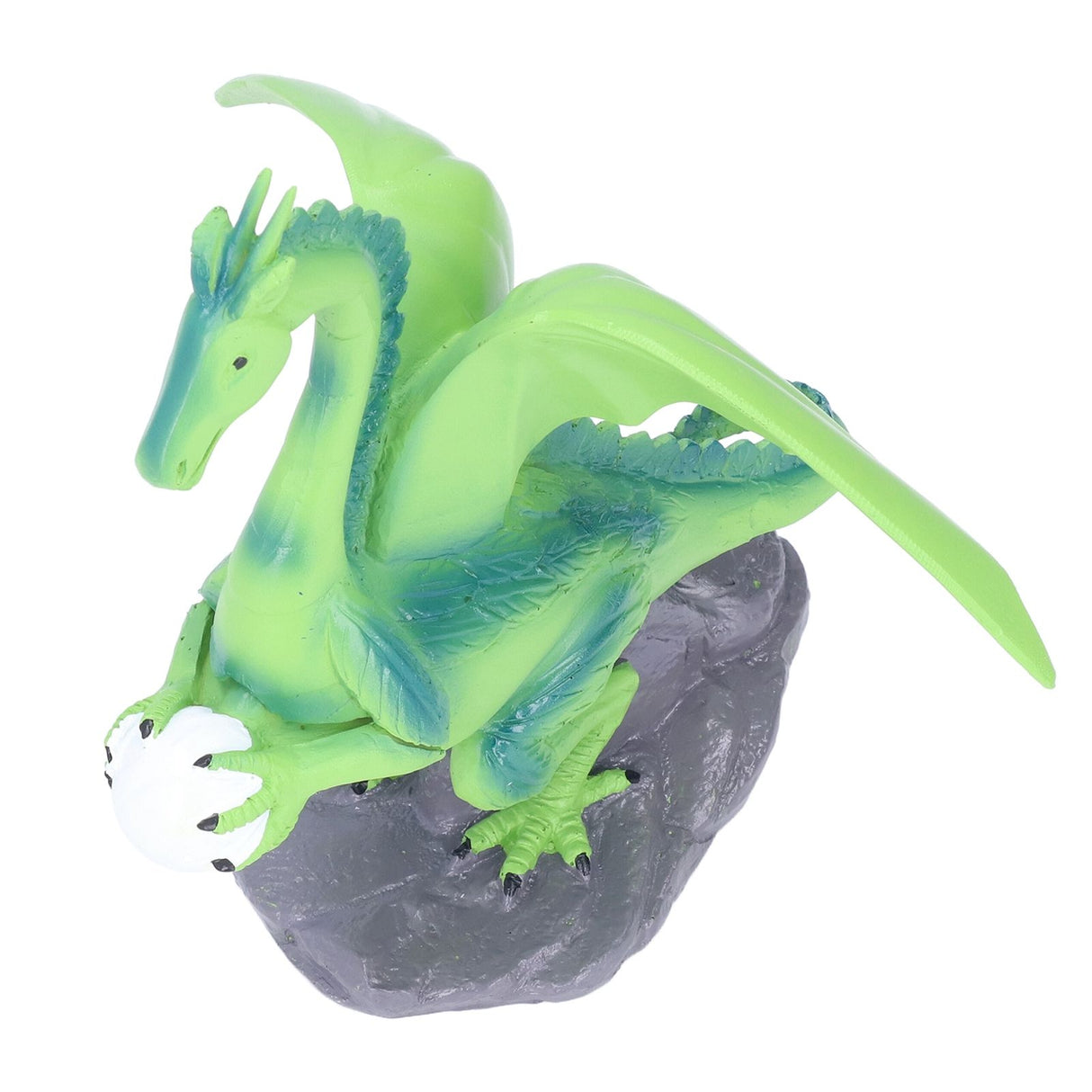 Resin Flying Dragon Statue Holding Ball Dragon Sculpture Decoration for Bedroom Study Room Garden Corridor Hallway