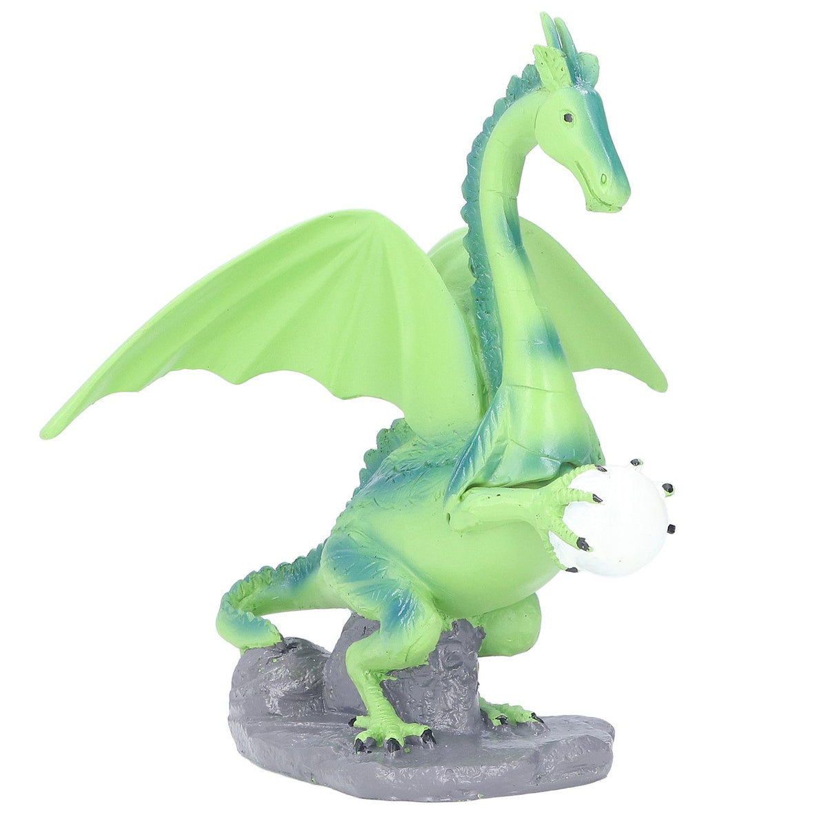 Resin Flying Dragon Statue Holding Ball Dragon Sculpture Decoration for Bedroom Study Room Garden Corridor Hallway