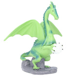 Resin Flying Dragon Statue Holding Ball Dragon Sculpture Decoration for Bedroom Study Room Garden Corridor Hallway - Low Angle