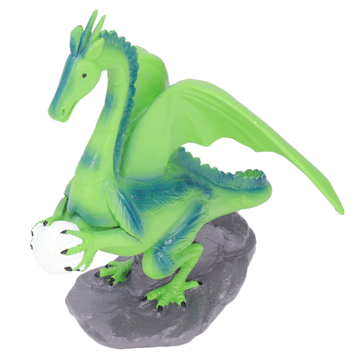 Resin Flying Dragon Statue Holding Ball Dragon Sculpture Decoration for Bedroom Study Room Garden Corridor Hallway