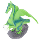 Resin Flying Dragon Statue Holding Ball Dragon Sculpture Decoration for Bedroom Study Room Garden Corridor Hallway - Extra Image
