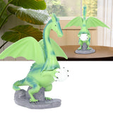 Resin Flying Dragon Statue Holding Ball Dragon Sculpture Decoration for Bedroom Study Room Garden Corridor Hallway - Extra Image