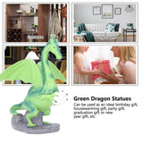 Resin Flying Dragon Statue Holding Ball Dragon Sculpture Decoration for Bedroom Study Room Garden Corridor Hallway - Extra Image