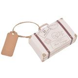 50 Sets Travel Themed Suitcase Shape Candy Boxes Party Favor Candy Box Vintage Kraft Paper Gift Bag for Wedding Birthday - Extra Image