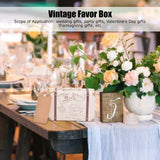 50 Sets Travel Themed Suitcase Shape Candy Boxes Party Favor Candy Box Vintage Kraft Paper Gift Bag for Wedding Birthday