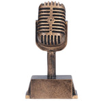Music Award Trophy Synthetic Resin Decorative Microphone Tabletop Ornament for Home Singing Competition