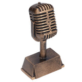 Music Award Trophy Synthetic Resin Decorative Microphone Tabletop Ornament for Home Singing Competition - Low Angle