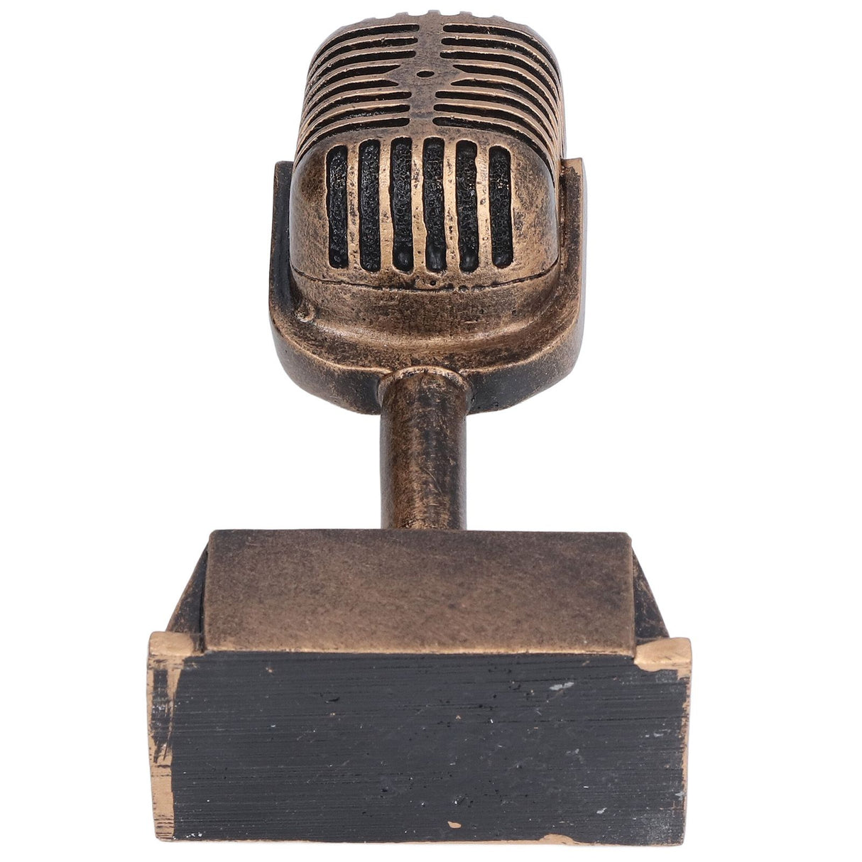 Music Award Trophy Synthetic Resin Decorative Microphone Tabletop Ornament for Home Singing Competition