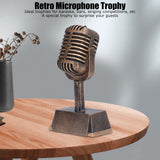 Music Award Trophy Synthetic Resin Decorative Microphone Tabletop Ornament for Home Singing Competition - Extra Image