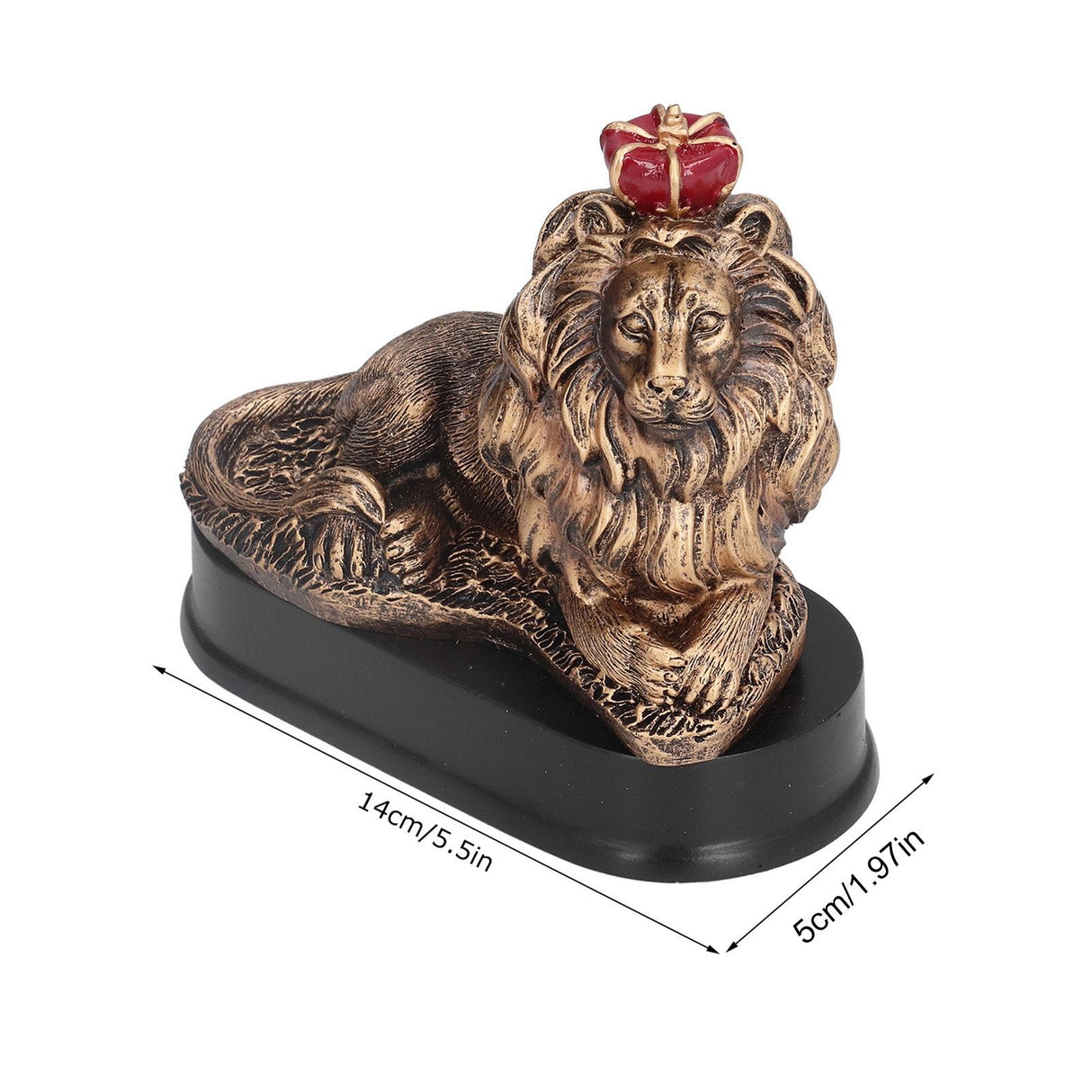 Lion Sculpture Decorative Lion Resin Statue for Home Decoration Farm Living Room Porch Christmas Ornament